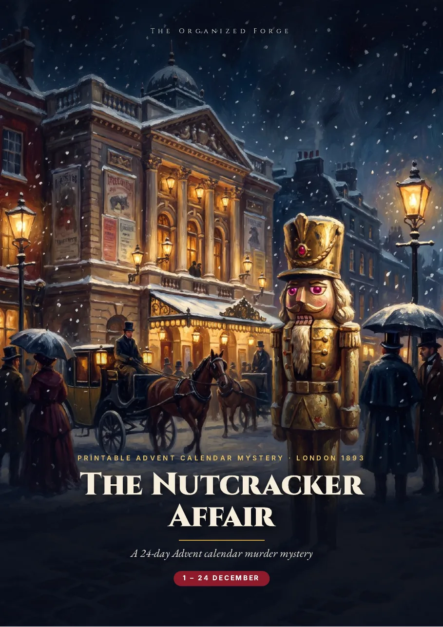 Cover of The Nutcracker Affair — A 24-day Advent Calendar Murder Mystery