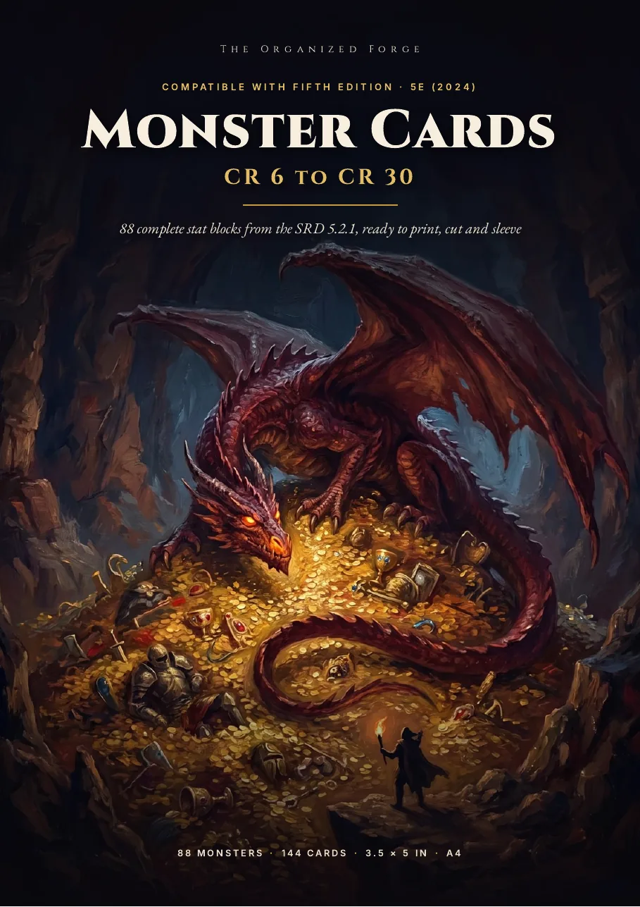 Cover of Monster Cards: CR 6 to CR 30