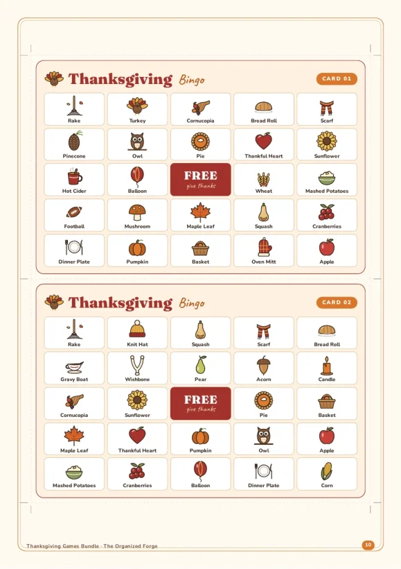 Thanksgiving Games Bundle — preview page 1