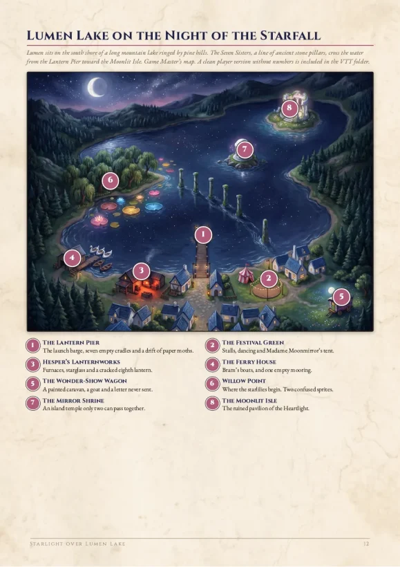 Starlight over Lumen Lake – A 5E Duet One-Shot — preview page 1