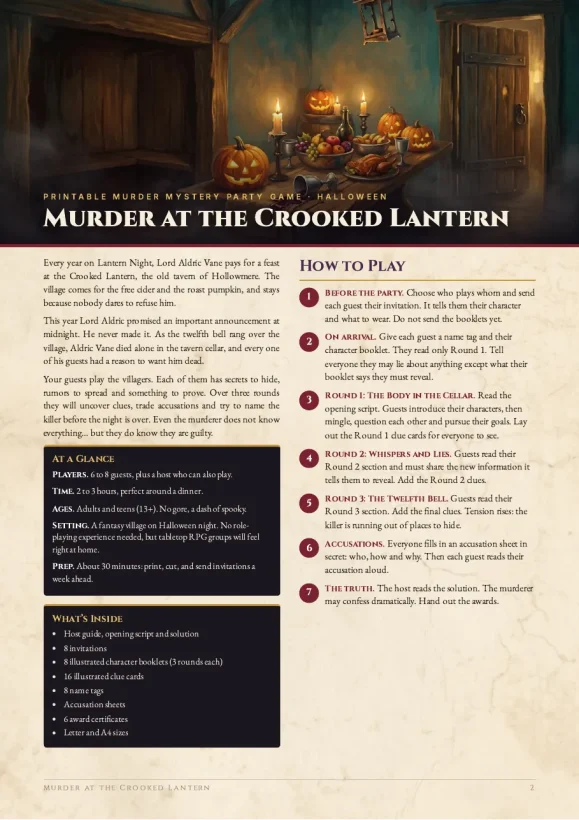 Murder at the Crooked Lantern — preview page 1