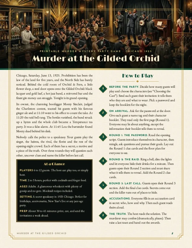 Murder at the Gilded Orchid — preview page 1