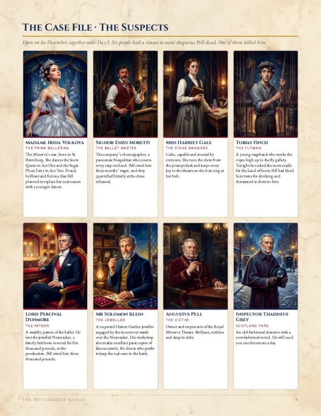 The Christmas Mystery Collection — 4 Printable Christmas Mysteries — preview page 2