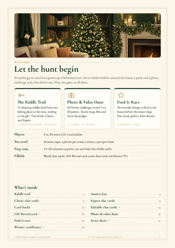 Christmas Scavenger Hunt for Teens & Adults — preview page 2