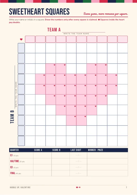Huddle Up, Valentine – The Big Game on Valentine's Day: Party & Couples Game Pack — preview page 2