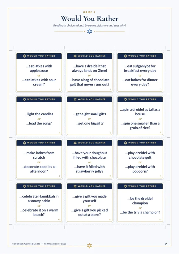 Hanukkah Games Bundle — preview page 3