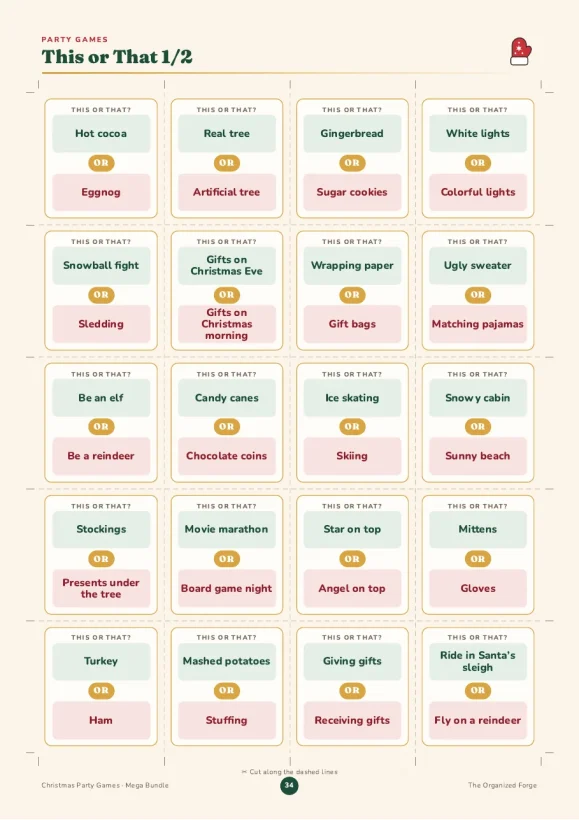 Christmas Party Games Mega Bundle — 11 Printable Games — preview page 3