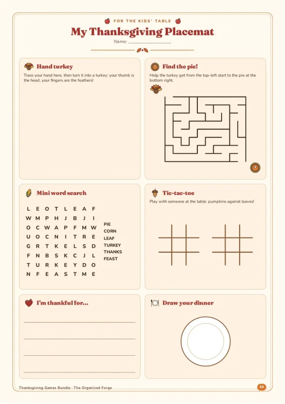 Thanksgiving Games Bundle — preview page 3