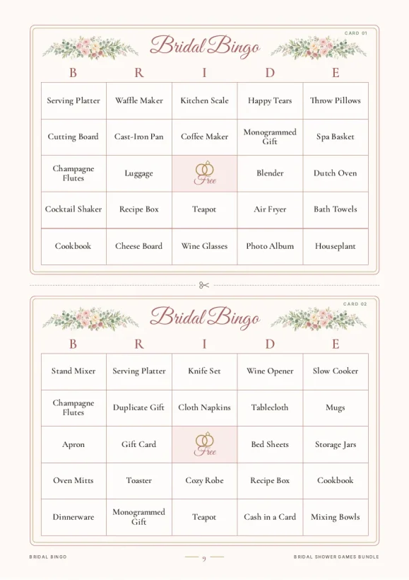 Bridal Shower Games Bundle (Floral Collection) — preview page 3